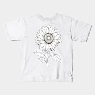 Color Your Own - Sunflower Kids T-Shirt